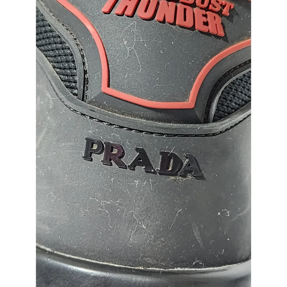 Prada Cloudbust Thunder Sneakers Red and Black Size 41